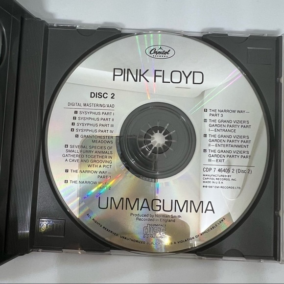 EUC - pink floyd ummagumma CD set - 1987 capitol records – CDPB 7 46405 2 - Picture 12 of 14